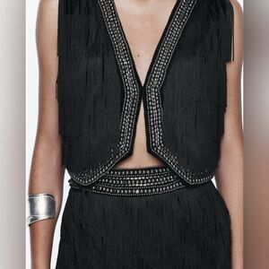 NWT Zara velvet vest